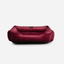Luxurious Velvet Dog Bed in Rich Wine Color