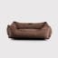 Luxurious Brown Corduroy Dog Sleeper Bed