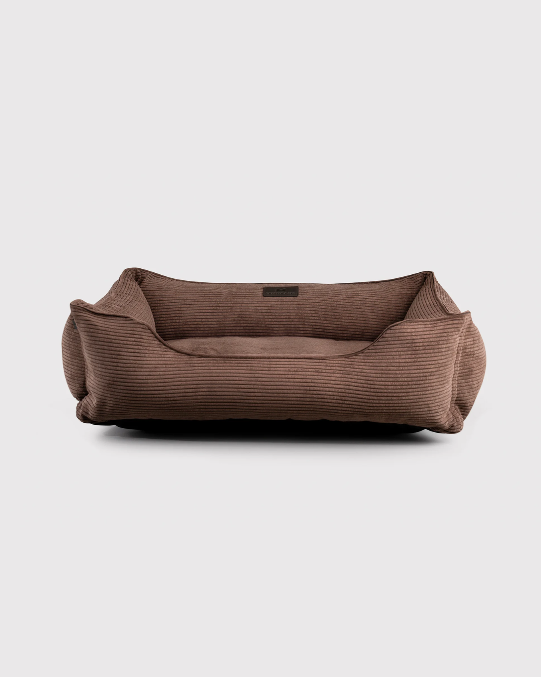 Luxurious Brown Corduroy Dog Sleeper Bed