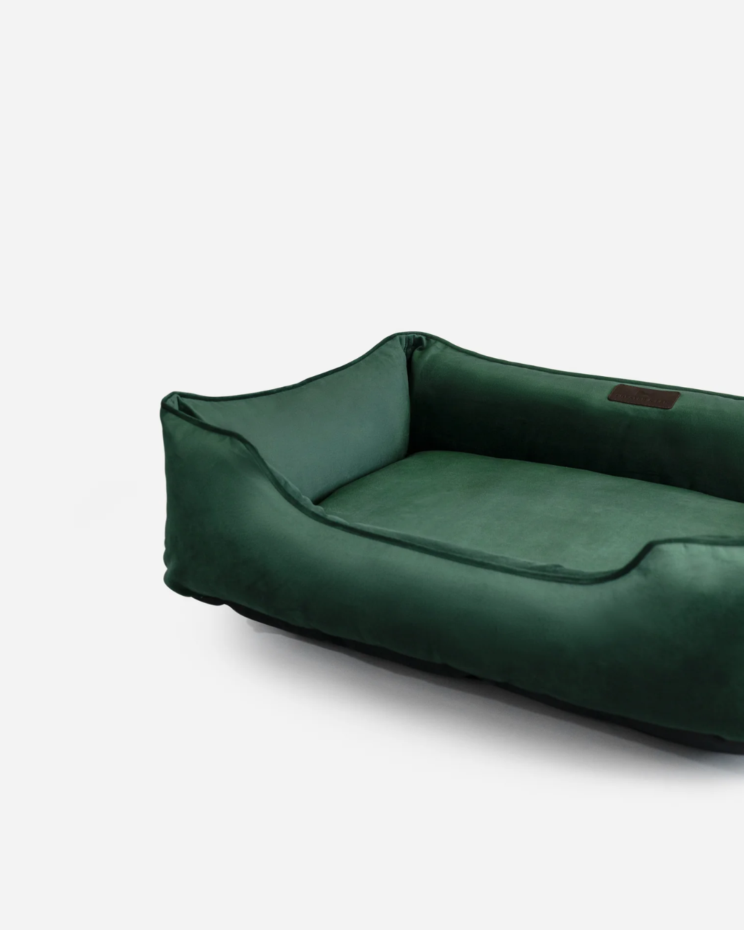 Lit Orthopédique en Velours Luxueux pour Chien en Vert