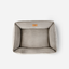 Cama para perros de terciopelo taupe lujosa
