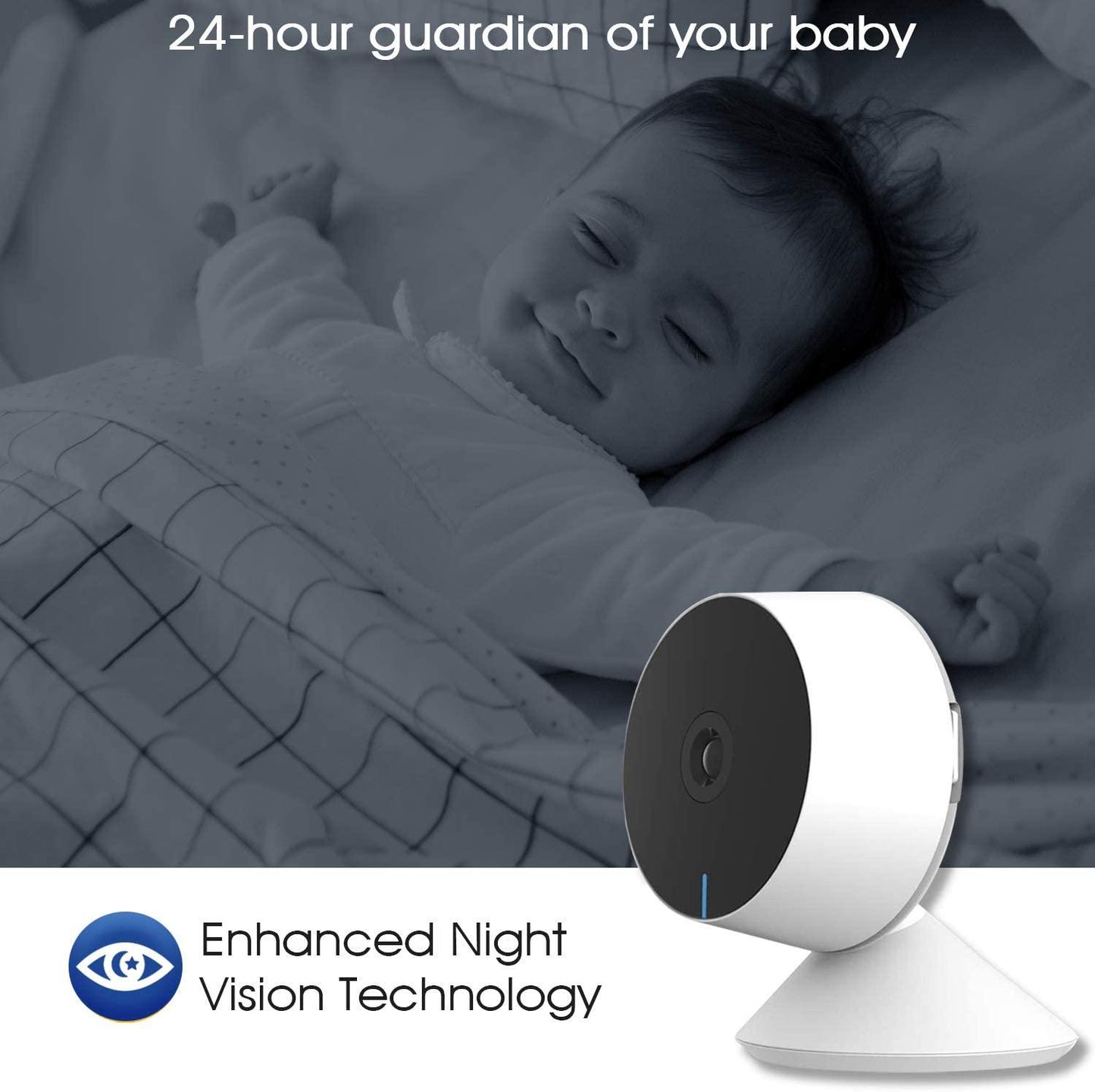 Cámara de Vigilancia Mini IP Wifi 1080P con Visión Nocturna
