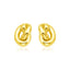 Boucles d'oreilles en nœud poli en or jaune 14 carats