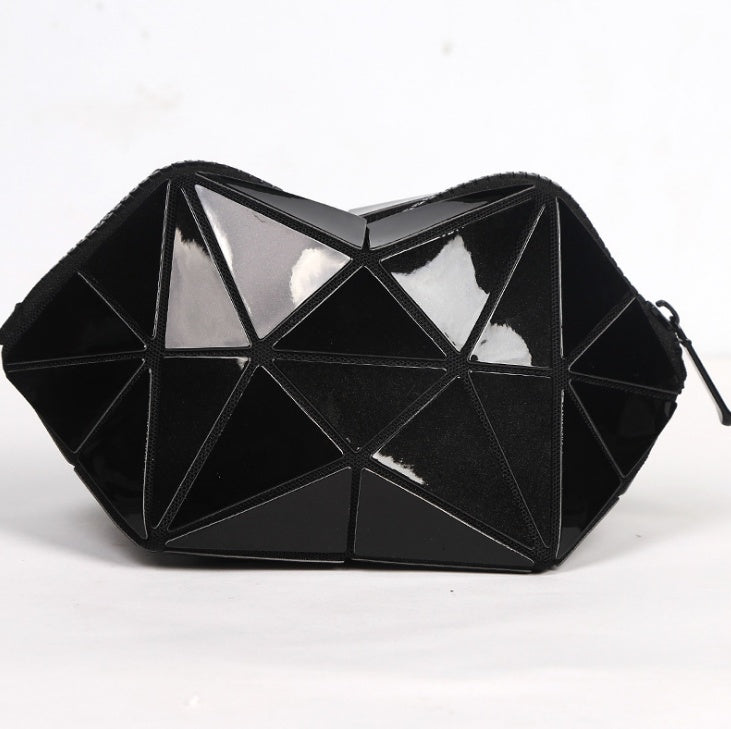 Fashion Geometric Cosmetic Bag for Women - Lightweight Organizer