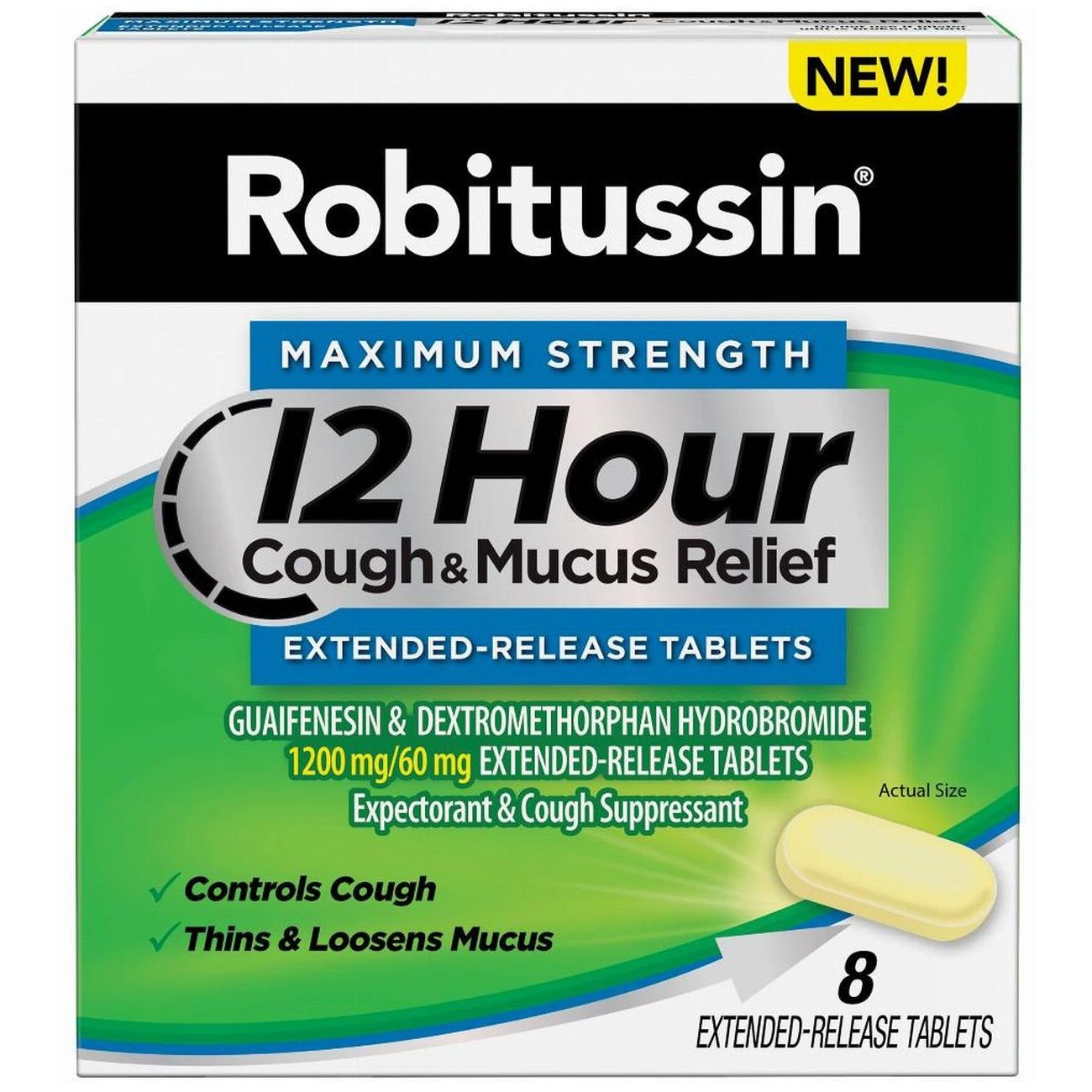 Tablettes Premium de Soulagement de la Toux et du Mucus - Formule de 12 Heures