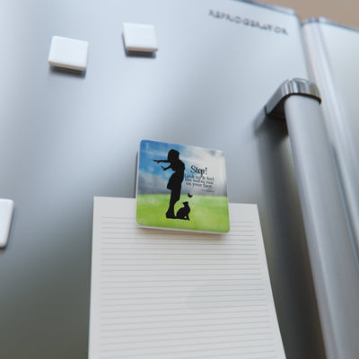 Look Up Square Refrigerator Magnet