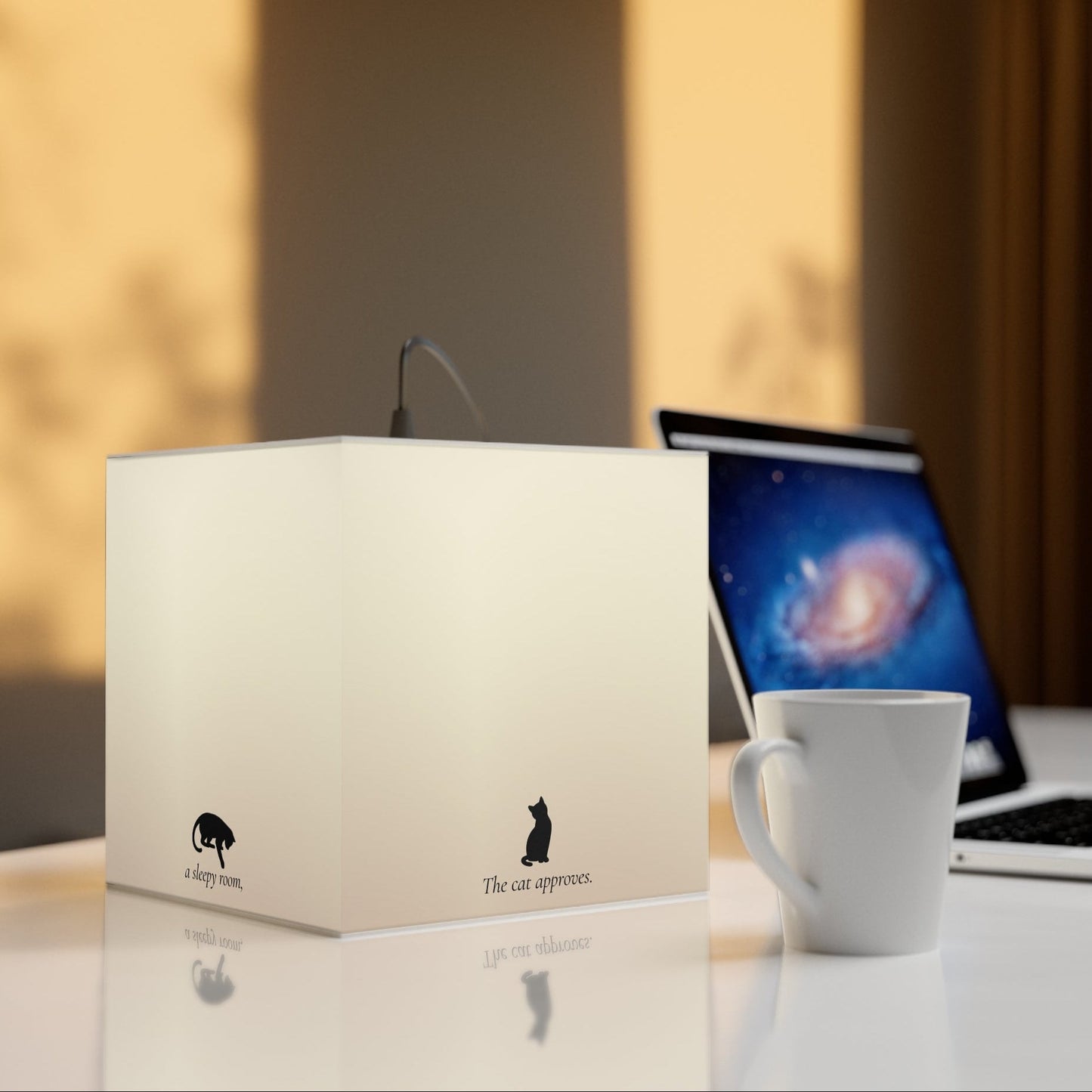 Lámpara Cubo de Luz de Brillo Suave – Lámpara Inspirada en Gatos para la Hora de Dormir