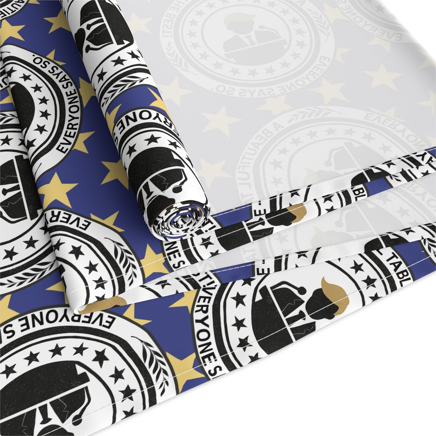 Elegant Faux Seal Pattern Table Runner