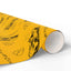 Zoomies Road Trip Cat Wrapping Paper - Golden Sketch Design