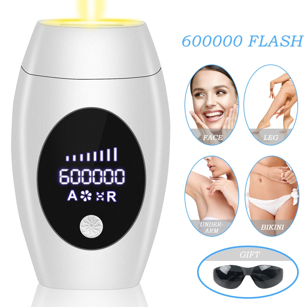 600000 Flash Professional Permanent Laser Epilator LCD Display Laser IPL Hair Removal Machine Photoepilator Painless Depilador - Korvel