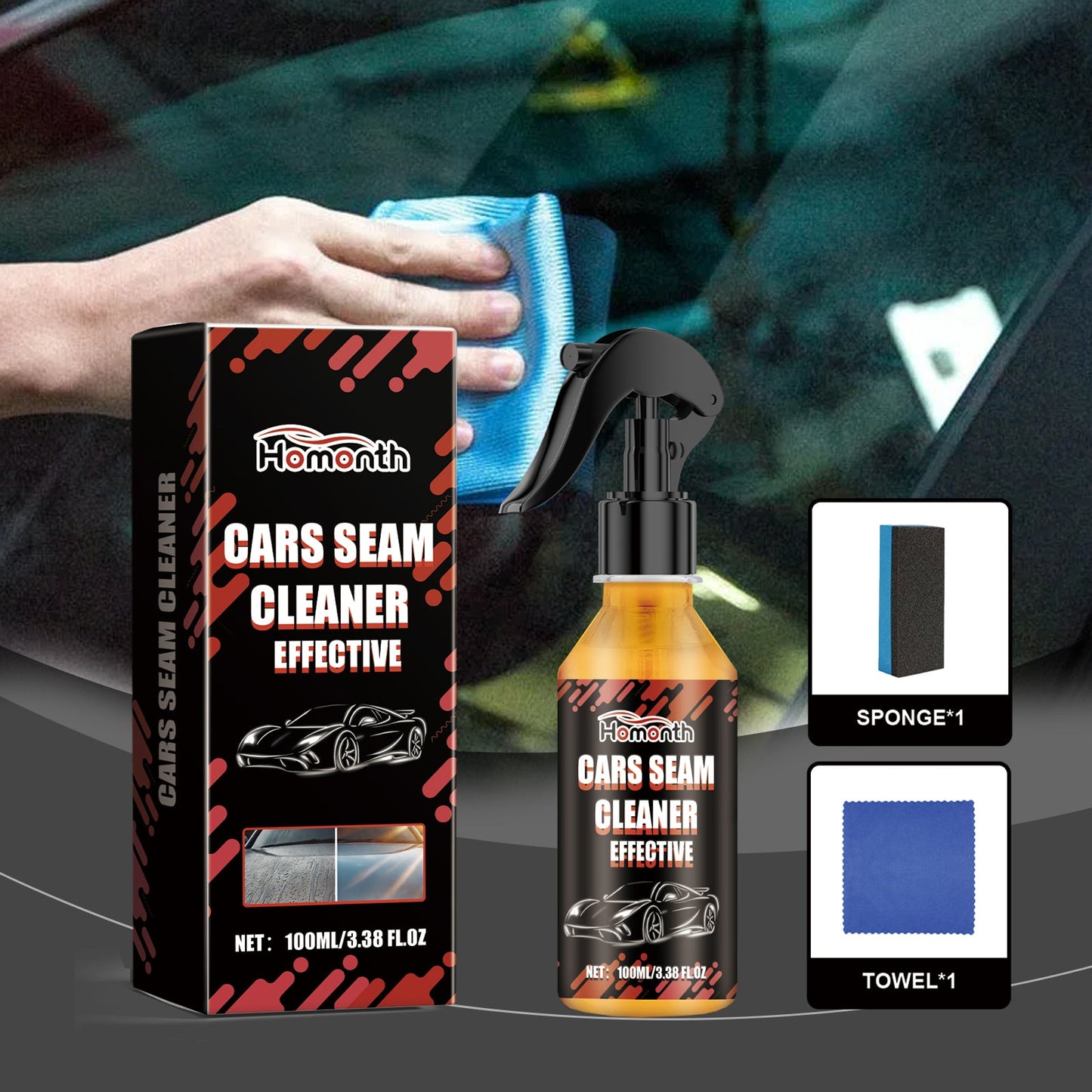 Car Water Stain Cleaner Car Stain Remover Polish Gentle Care Car Paint Gap Cleaning Spray - Korvel