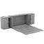 Queen Size Murphy Bed with Shelves, Cabinets and USB Ports,Gray - Korvel