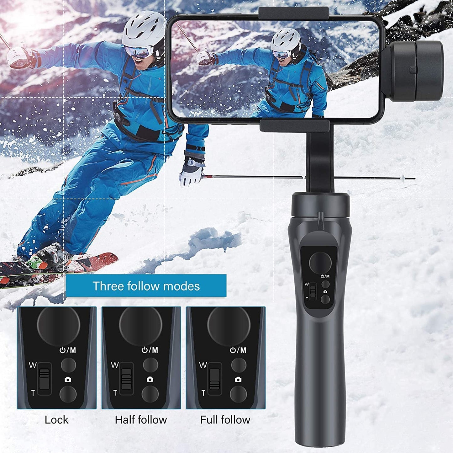 Three-axis handheld gimbal F6 stabilizer mobile phone three-axis stabilizer intelligent anti shake outdoor live streaming stand - Korvel