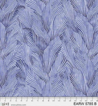 108" Earth Tones Blue Leaf Cotton Wideback Fabric