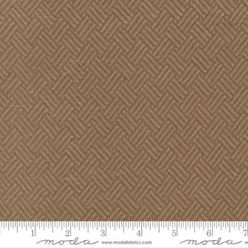 108" Prairie Gather Flannels Teak Basket Weave Fabric Per Yard