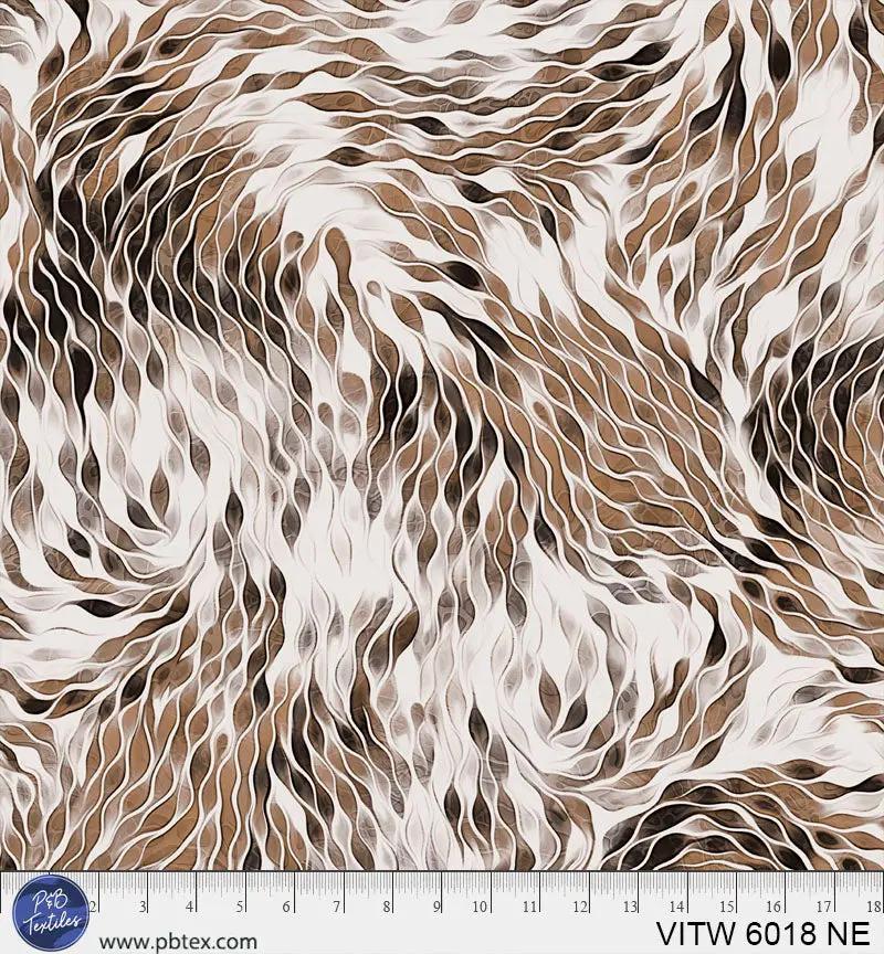 Tela de Algodón Ancha Vitality Chic Marrón - 108" por Yarda