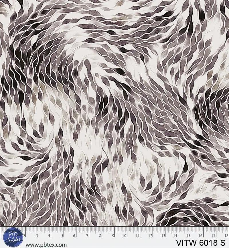 Tissu Vitality Chic Gris Coton Large - 108" par Yard