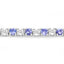 5.44 Carat Genuine Tanzanite and White Diamond Bracelet