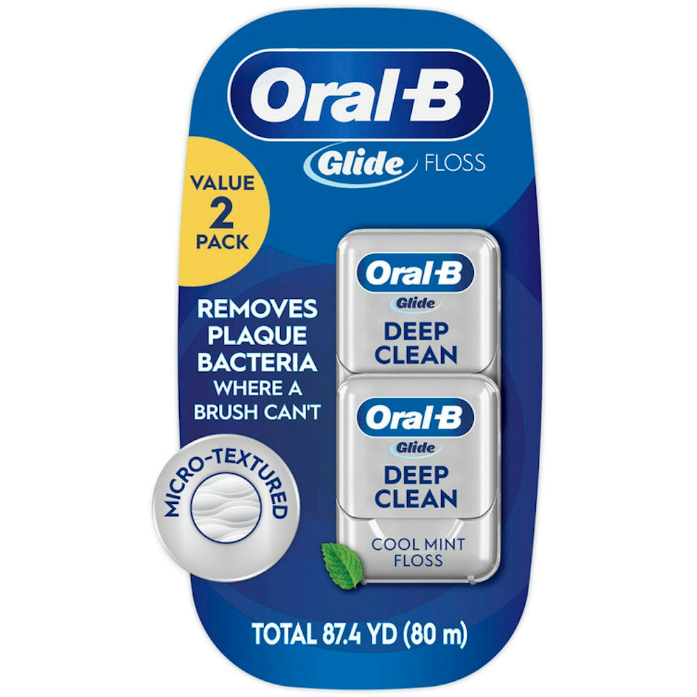 Oral-B Glide Pro-Health Deep Clean Picks de Fil Dentaire, Menthe Fraîche, 80m
