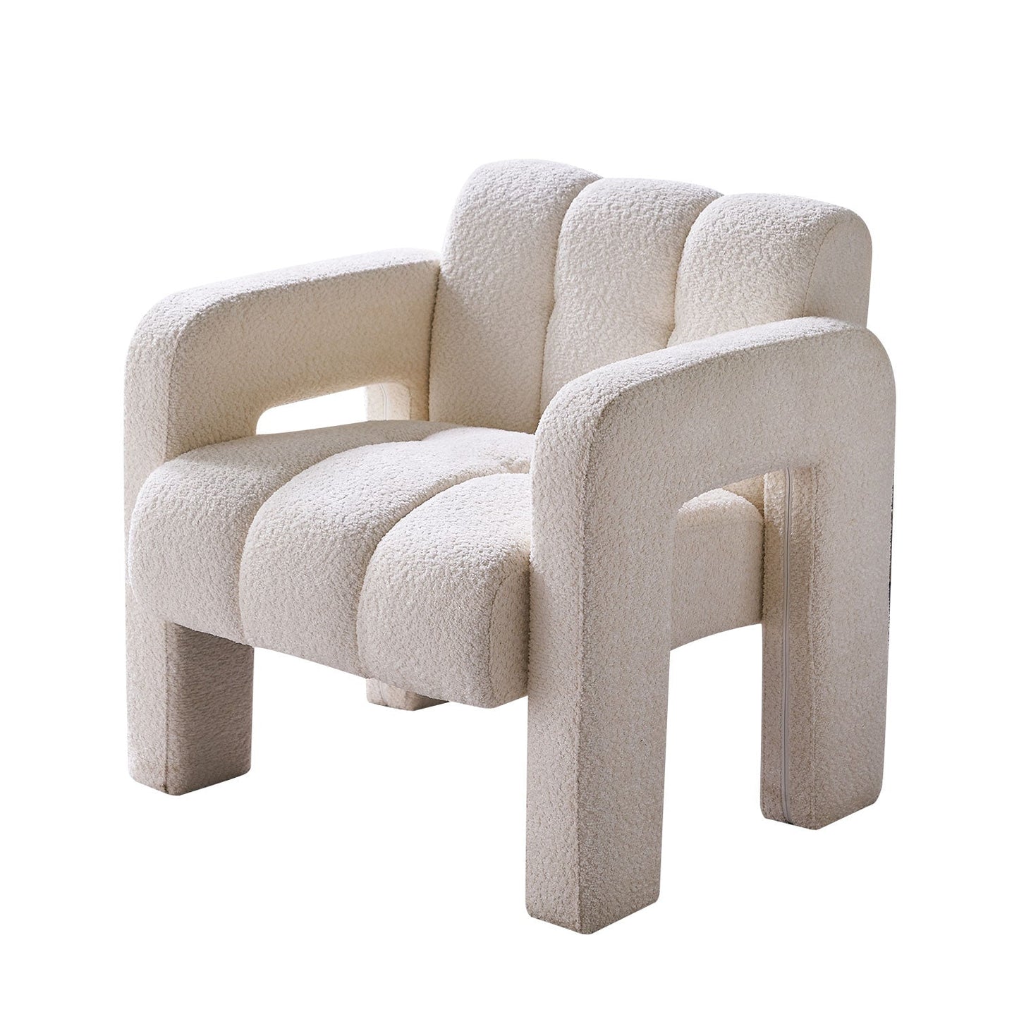 Chaise d'Accent en Boucle ÉléGante - Beige