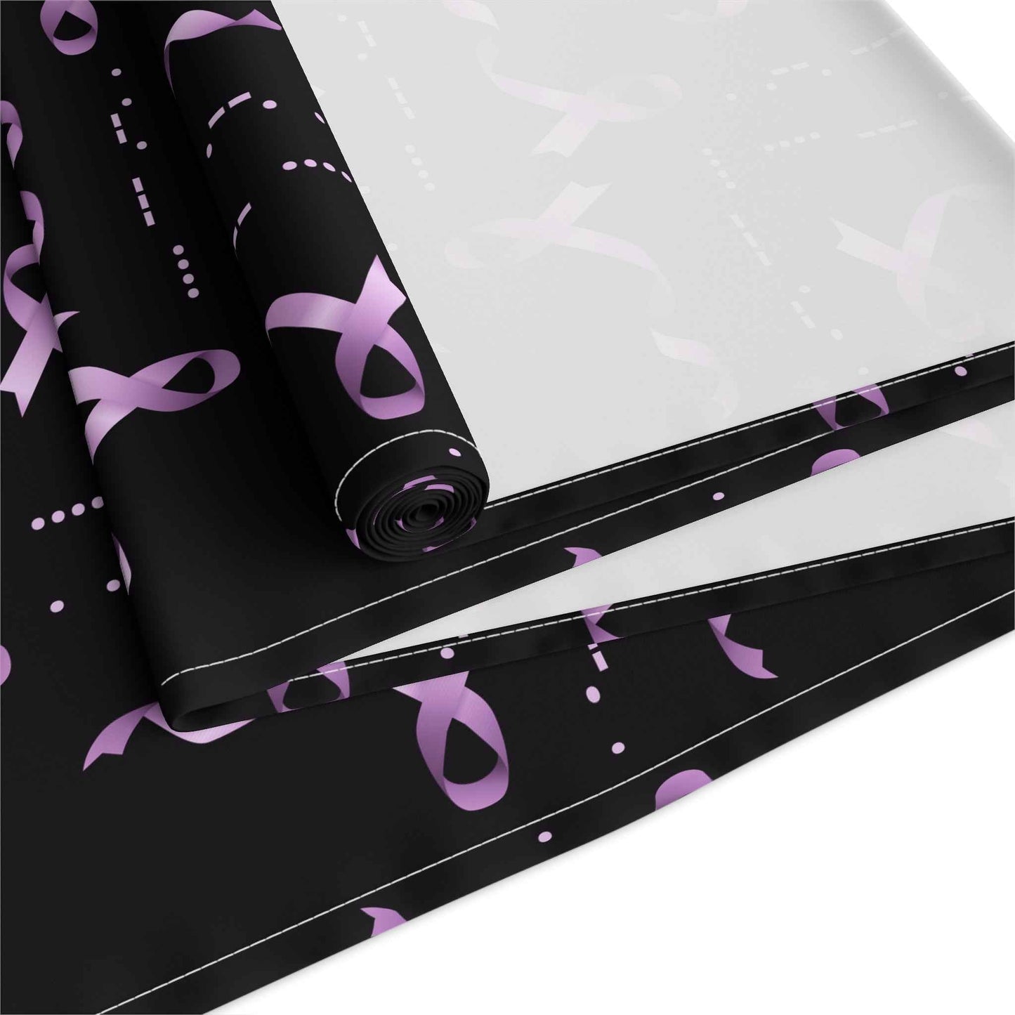 Couverture de table HOPE en code Morse pour la sensibilisation à l'épilepsie - Design de ruban viole