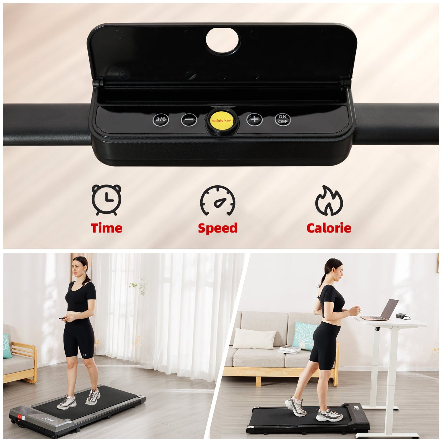 Flat Walker Gray Treadmill