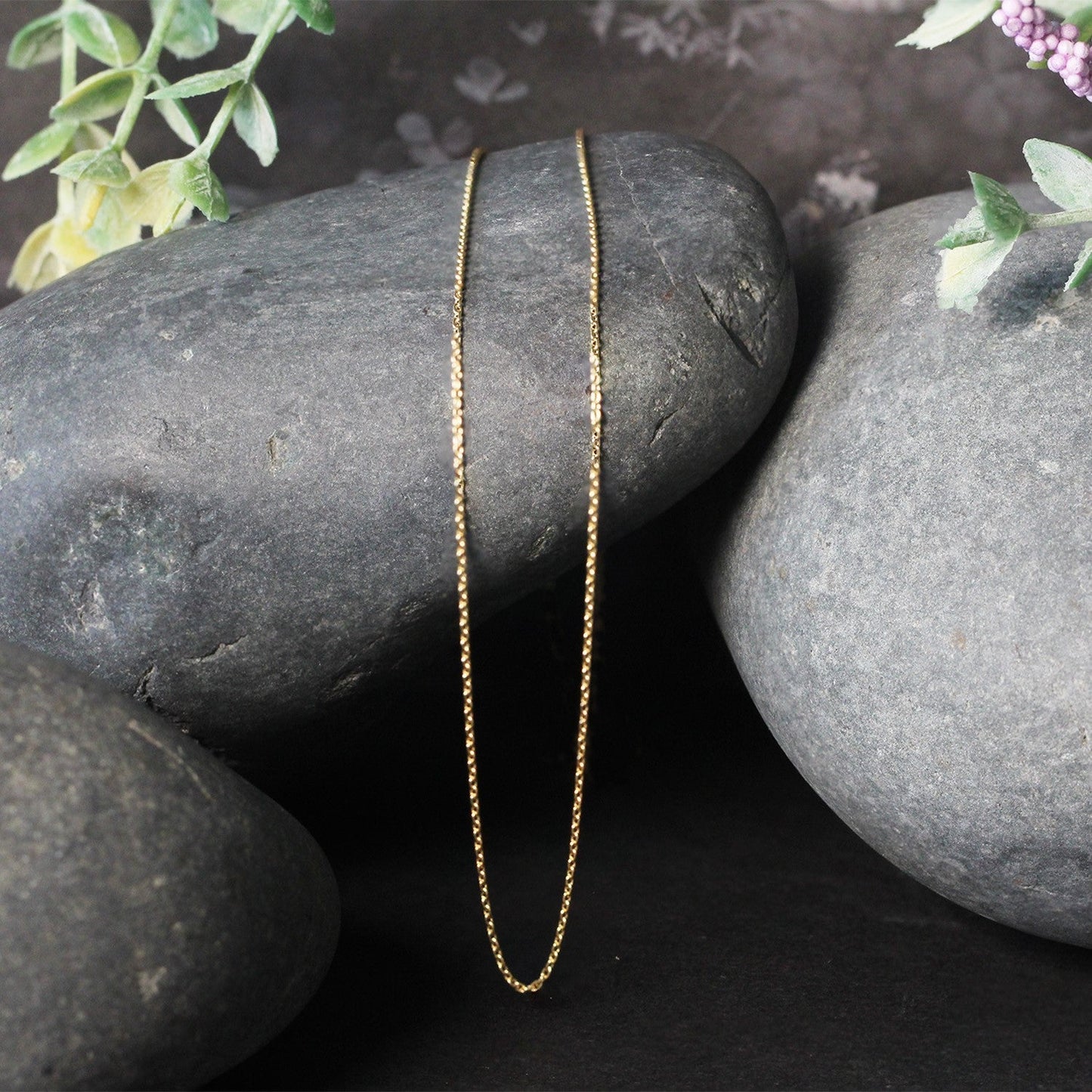 Chaîne en câble rond en or jaune 18 carats - 0,97 mm