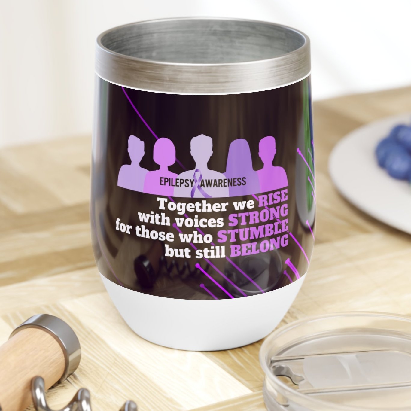 Ensemble, nous nous élevons Tasse à vin Chill