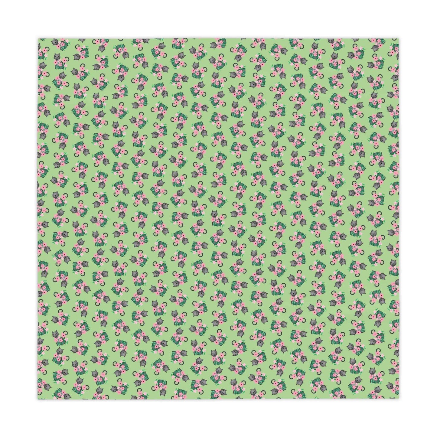 Floral Cat Tablecloth - Playful Design for Every Occasion