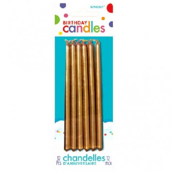 Elegant Gold Mini Taper Candles for Celebrations