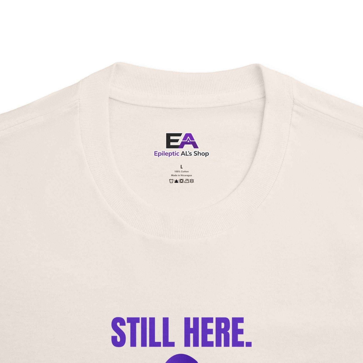 Still Here. T-shirt de sensibilisation à l'épilepsie