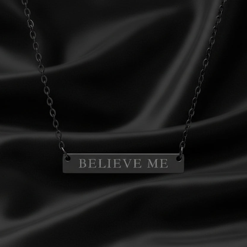 Collar de barra BELIEVE ME – Joyería política minimalista