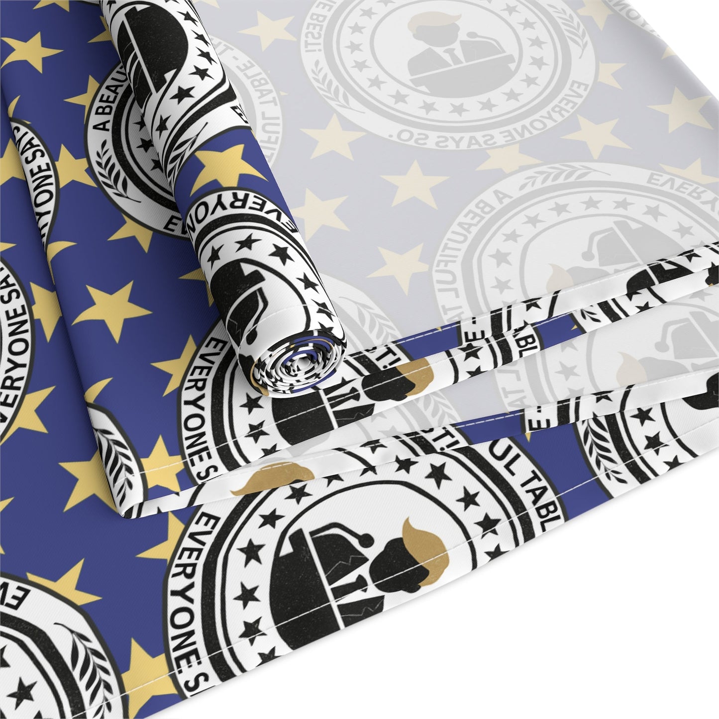 Elegant Faux Seal Pattern Table Runner