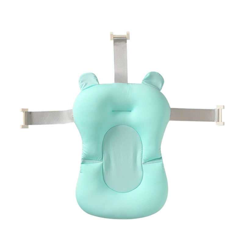 Baby Bath Seat Support Mat Foldable Baby Bath Tub Pad & Chair Newborn Bathtub Pillow Infant Anti-Slip Soft Comfort Body Cushion - Korvel