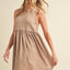 Round Neck Mini Tank Dress for Women - Stylish and Comfortable