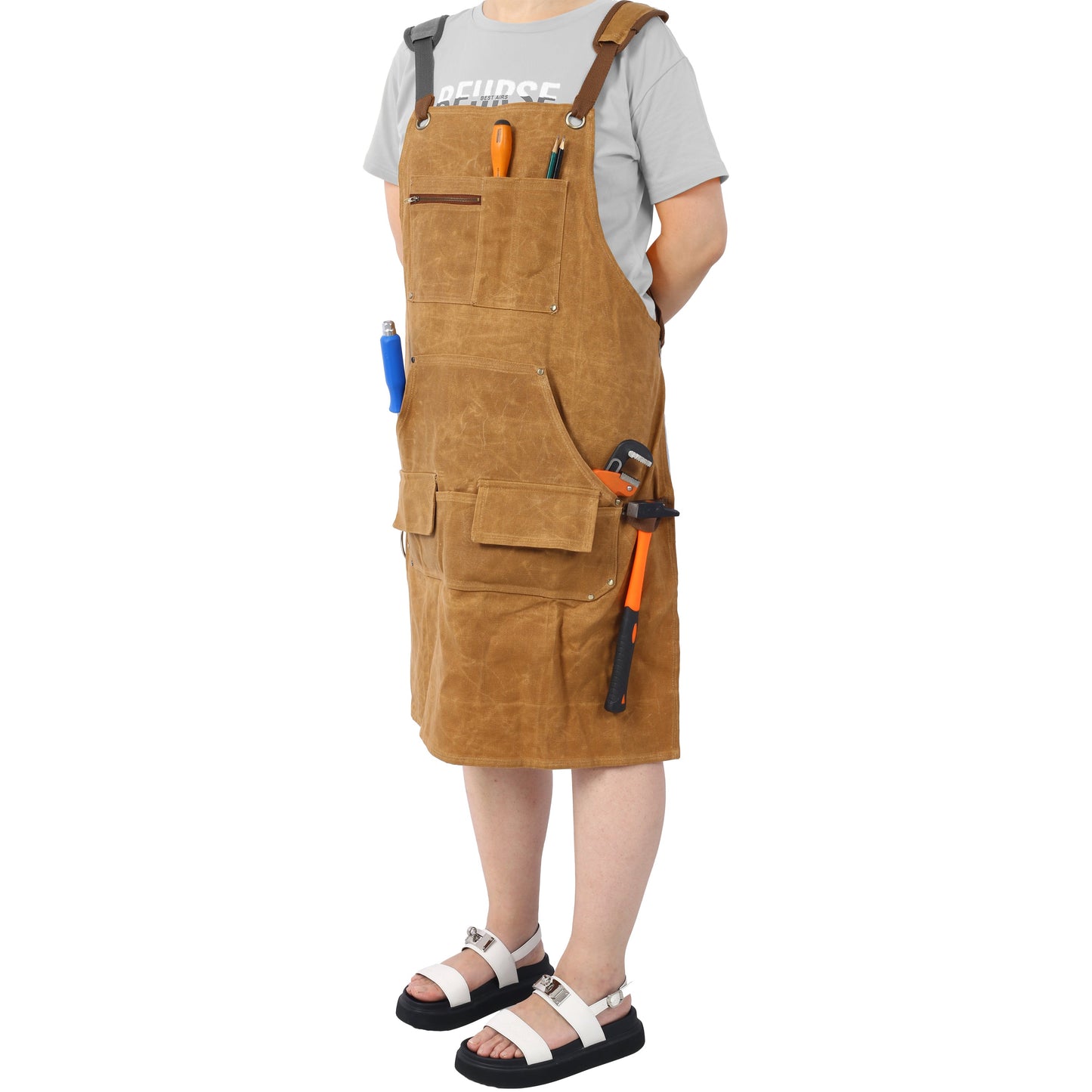 Premium Heavy-Duty Waxed Canvas Tool Apron