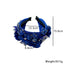 Solid color fabric flower oversized wide edged crystal headband - Korvel