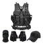 Tactical Vest for Men, Airsoft Vest, Black Molle Vest and Cap Protective Equipment, Tactical Airsoft Gear - Korvel
