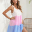 Color Block Spaghetti Strap Cover-Up Dress