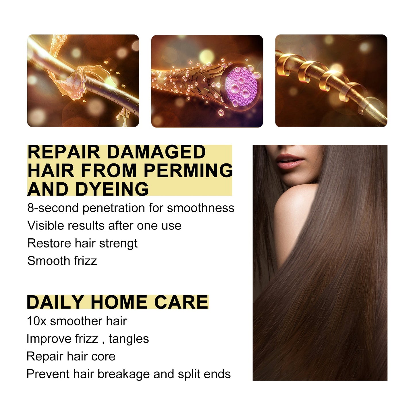 Keratin Hair Care Cream for Moisturizing and Smoothing