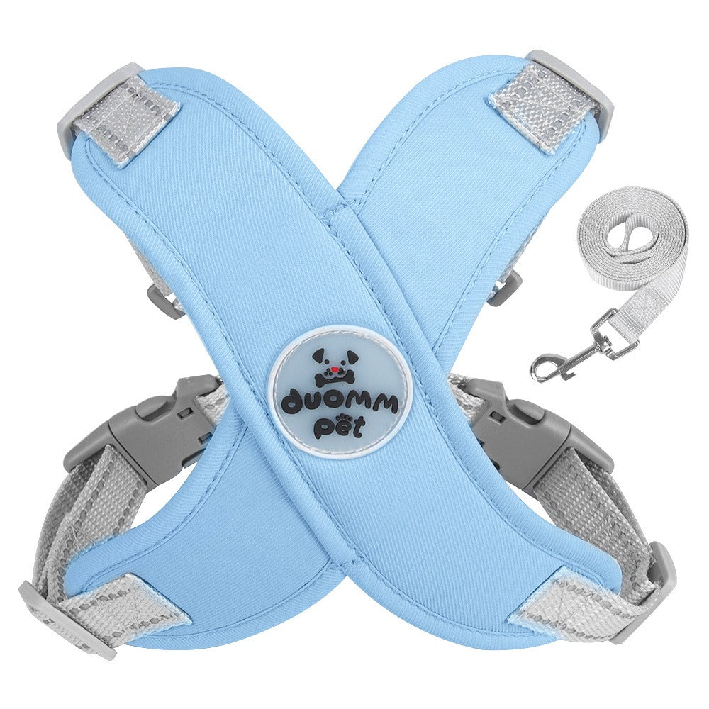 New style dog leash breathable pet chest and shoulder strap vest reflective dog leash pet leash - Korvel