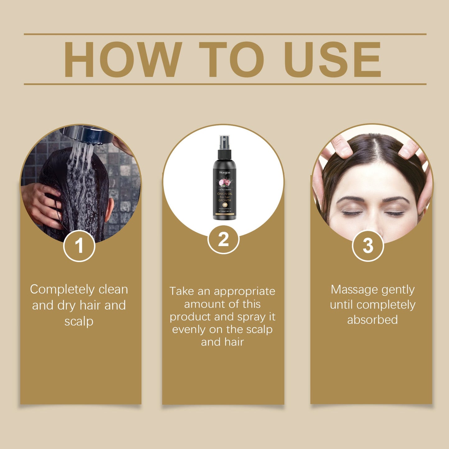 Onion Oil Hair Care Essential Oil Spray Gently Hydrates Hair Follicles Brightening Care Moisturizes And Softens Hair - Korvel