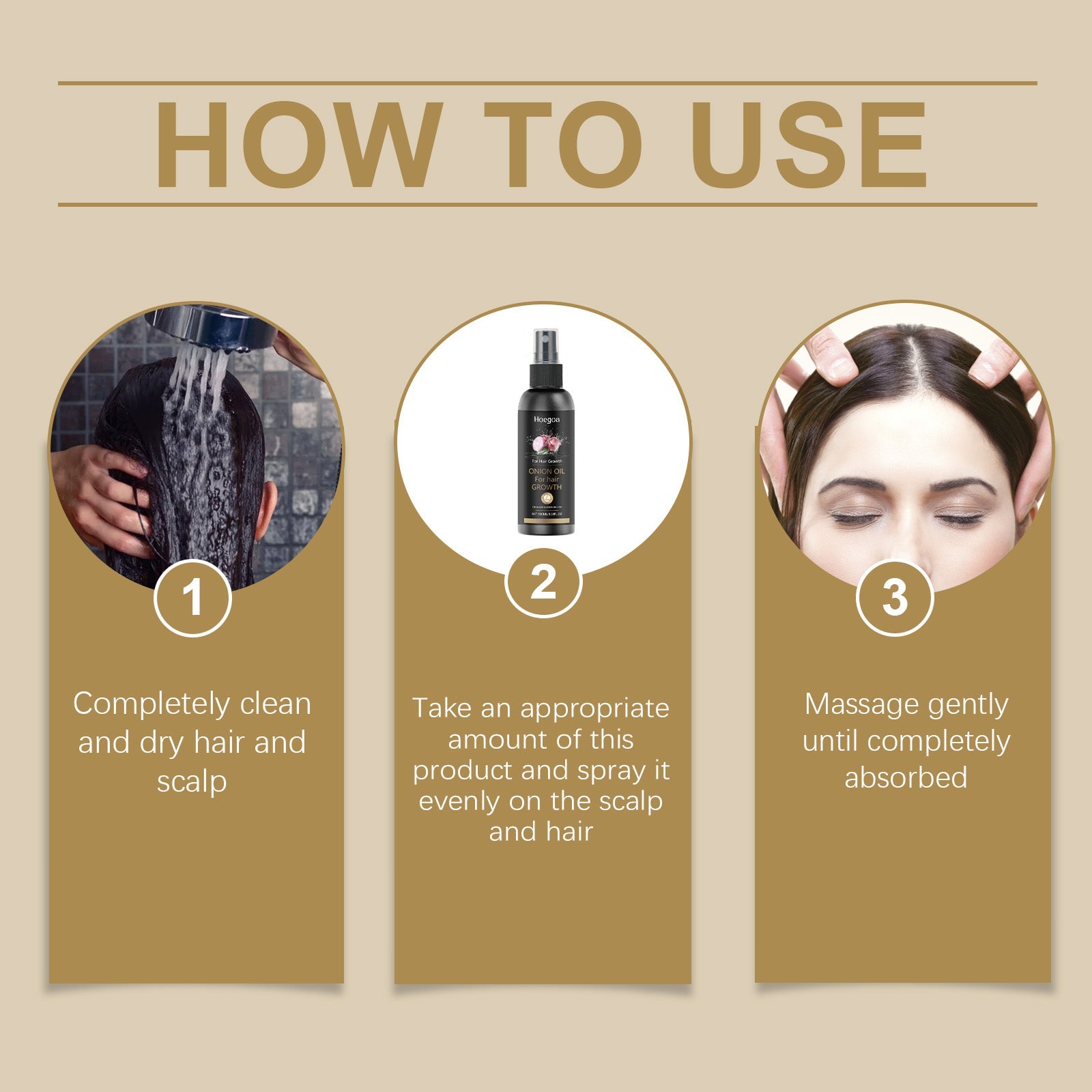 Onion Oil Hair Care Essential Oil Spray Gently Hydrates Hair Follicles Brightening Care Moisturizes And Softens Hair - Korvel
