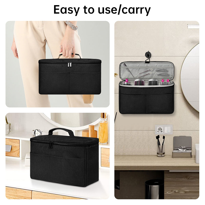 travel storage bag compatible with Dyson Airwrap Styler, a portable organizer with multi-pockets for hair curler and attachments - Korvel