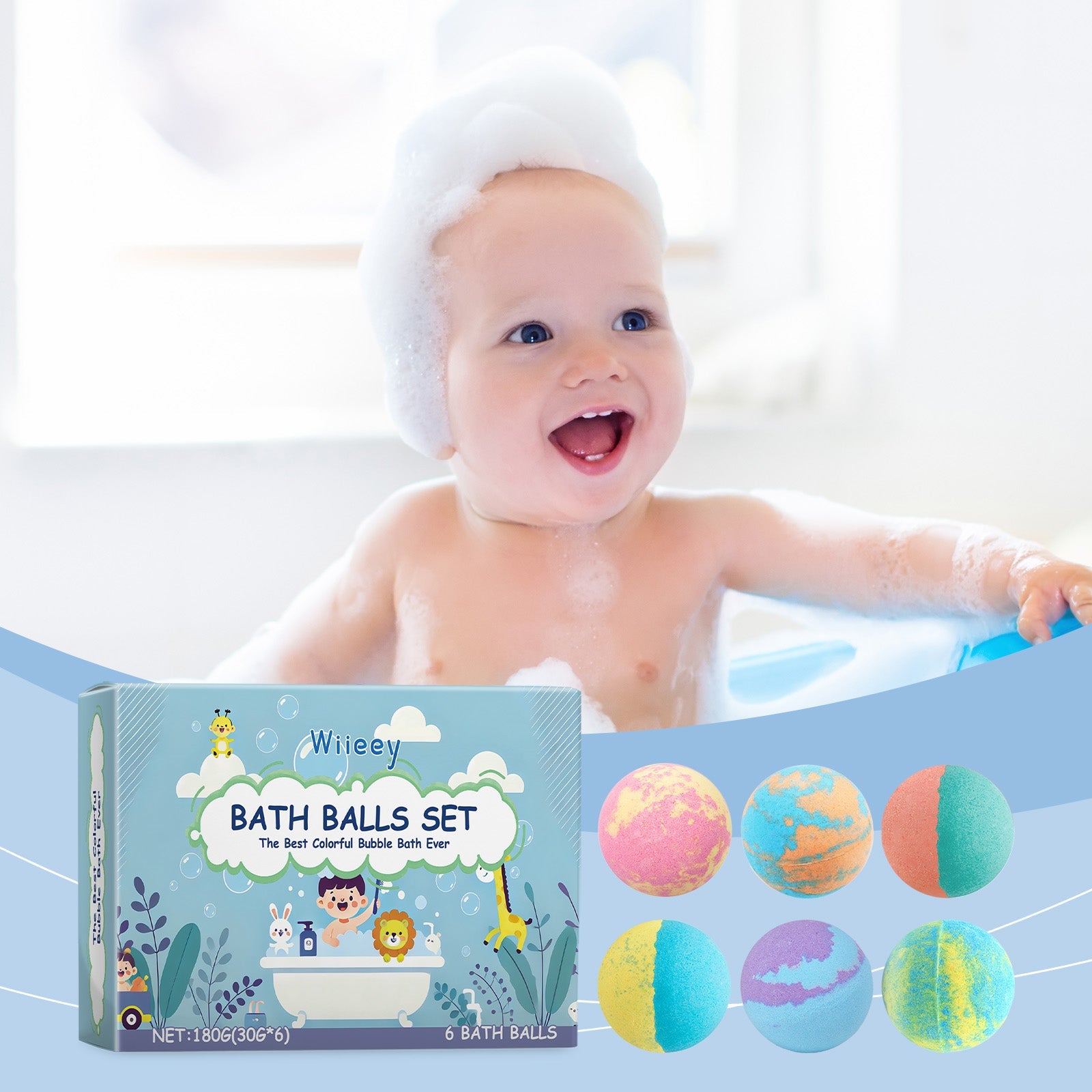 Children's Bath Bath Ball Children's Bath Moisturizes Bubble Fragrance Plant Fragrance Cleans Skin - Korvel