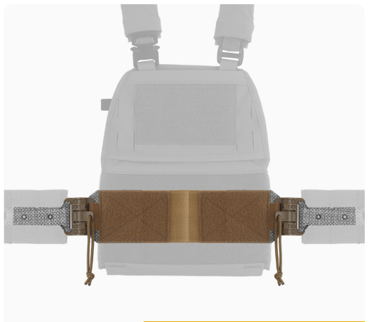 One Pair (2 Pieces) Style 3Ac Kit for FCPC V5 Tactical Vest Cummerbunds, with Quick Release Buckle, made of imported Tegris. - Korvel