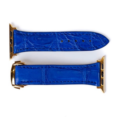 Cobalt Alligator Apple Watch Band