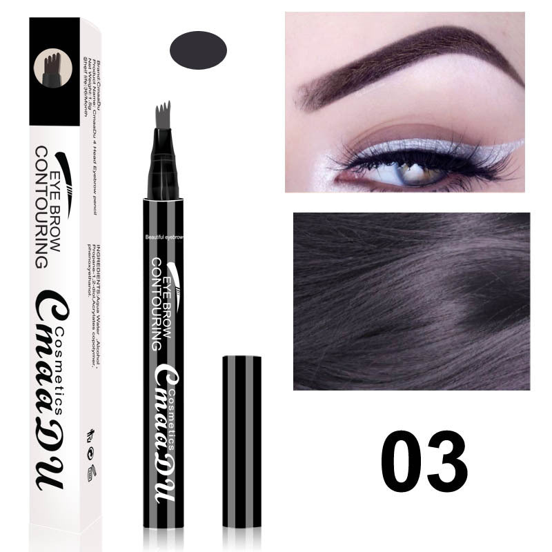 CmaaDu 4 head eyebrow pencil four point eyebrow pencil easy to dry - Korvel