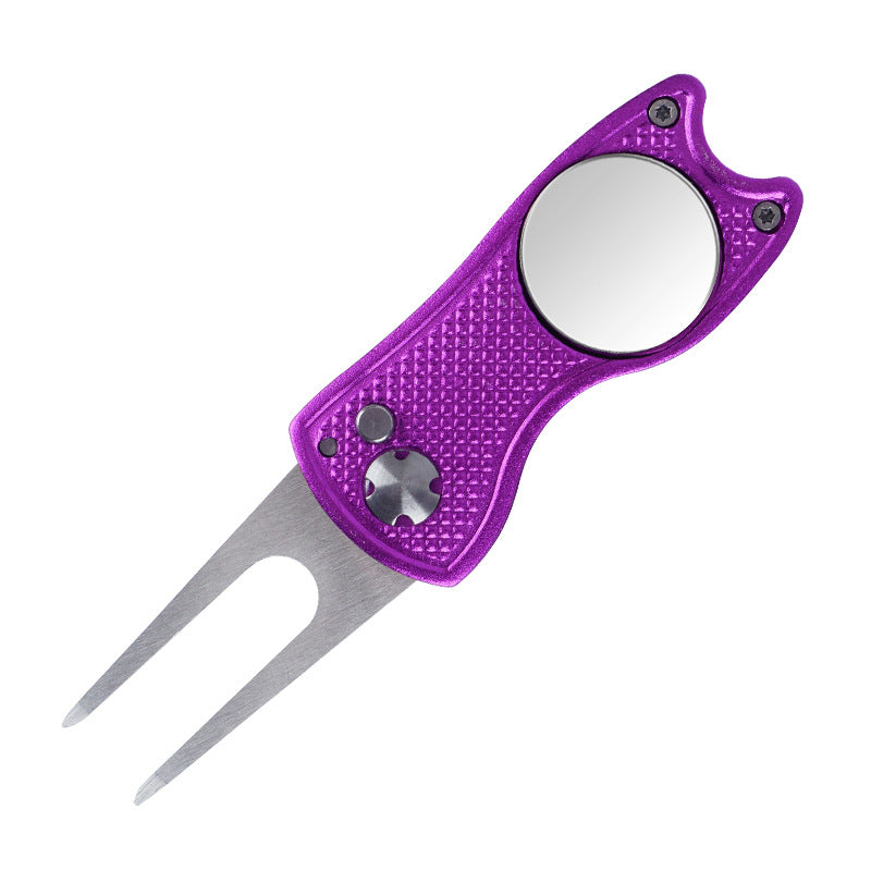 Premium Folding Golf Divot Tool with Aluminum Handle