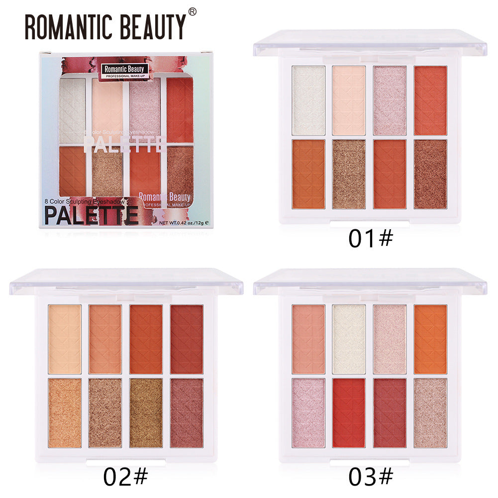Romantic Beauty Matte Eyeshadow Palette - 8 Colors